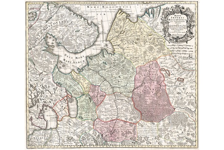 Seutter : Imperii Moscovitici, kol. mědiryt, 1740