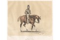 Kuň Capotaine, Baucher, kolor. litografie, 1842