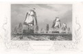 Lod Baltická flotila, oceloryt, 1858