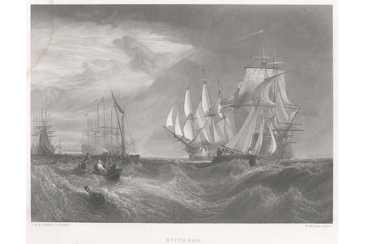 Lodě  Spithead, oceloryt, 1875