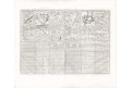  Neuchastel , Geneve, Chatelain, mědiryt, 1719