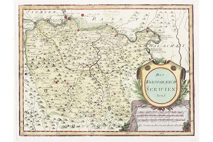 Reilly .: Srbsko, kolor. mědiryt 1789