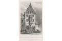 Kutná Hora kamenný dům, Mikovec, oceloryt 1860