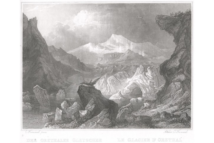 Ötztaler Gletscher, Frommel, oceloryt, 1842