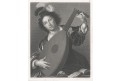 Loutnista loutna, Payne, oceloryt, 1860