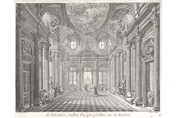 Genua Palazzo Spinola, mědiryt, Desprez,  1776