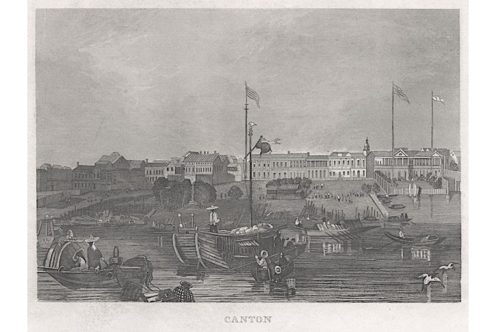 Canton, oceloryt, (1850)