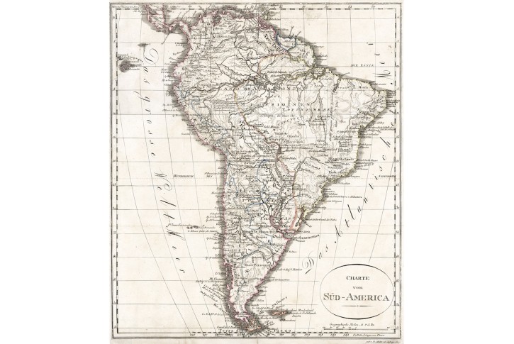 Süd America, kolor. mědiryt, 1807