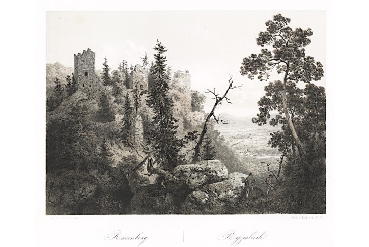 Rýzmburg-Osek,  litografie, 1860