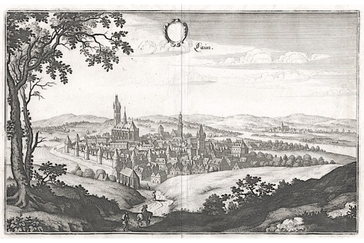Louny, Merian, mědiryt, 1650