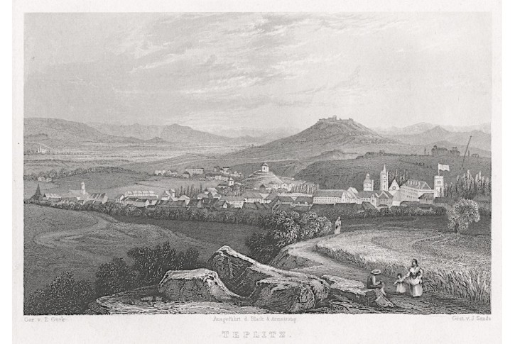 Teplice, Weidmann, oceloryt, 1840