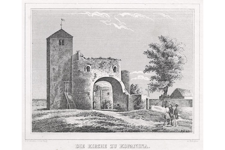 Přední Kopanina, Medau, litografie, 1845