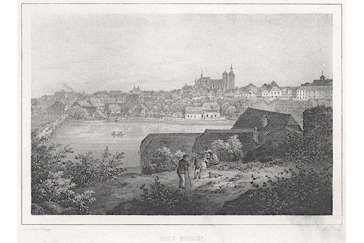 Kolín, Semmler, litografie, 1845