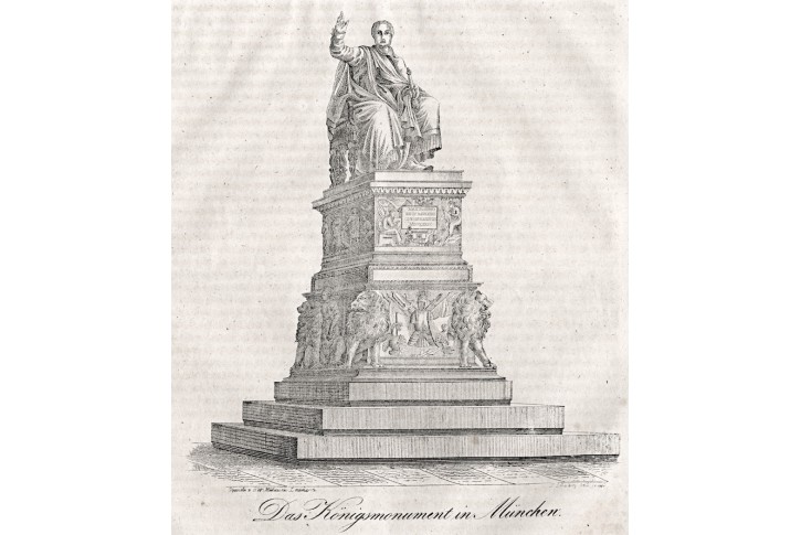 Maximilian II. München, Medau, litografie, 1837