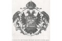 Rakousko čísařský znak, Medau, litografie, 1836
