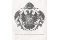 Rakousko čísařský znak, Medau, litografie, 1836