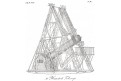 Herschel Telescop, Medau  litografie , (1840)