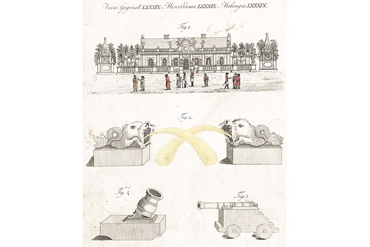 Petrohrad ledový palác, Bertuch, mědiryt ,1807