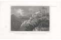 Râșnov - Rosenau, Rohbock, oceloryt 1857