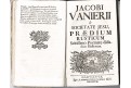 Vaniere J.: Praedium Rusticum, Wroclaw 1727