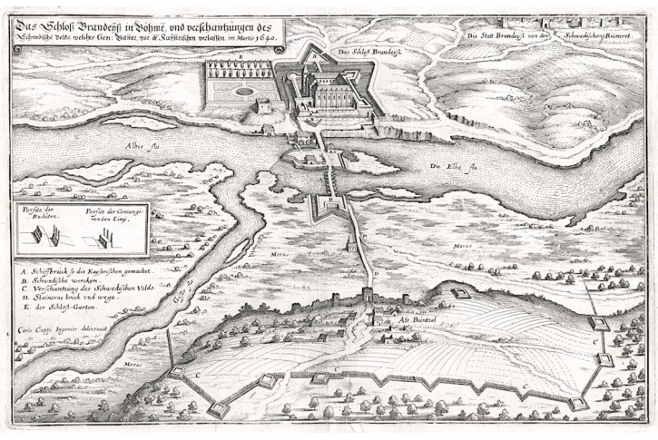 Brandýs nad Labem, Merian, mědiryt, 1650