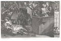 Čarodějnictví pověra, dle  Hogartha, mědiryt, 1835