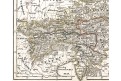 Čechy Morava Rakousko, Stieler,  oceloryt, 1845