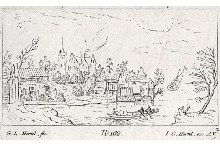 U řeky, Georg Leopold Hertel, lept, (1780)