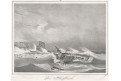 Loď ztroskotánií, litografie, (1840)