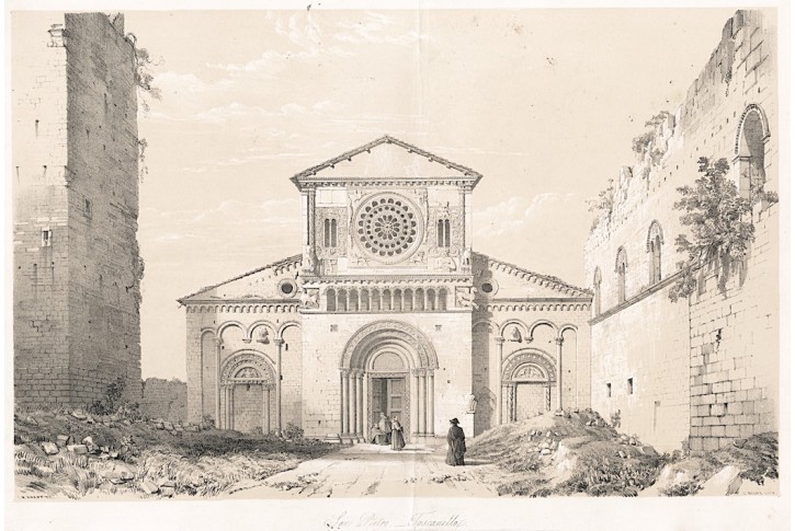 Tuscania San Pietro, Moore, litografie, 1843