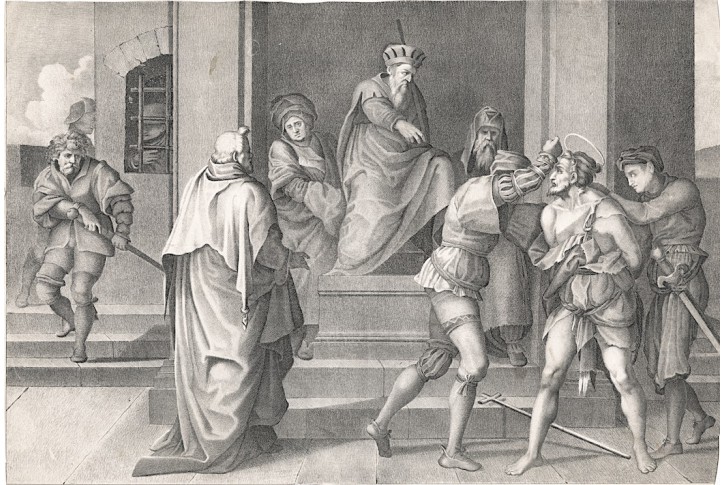 Kristus před Pilátem, litografie, (1830)