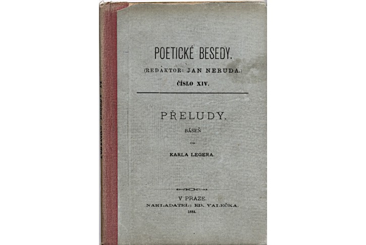 Leger K.: Přeludy, Praha 1884,  1. vyd.