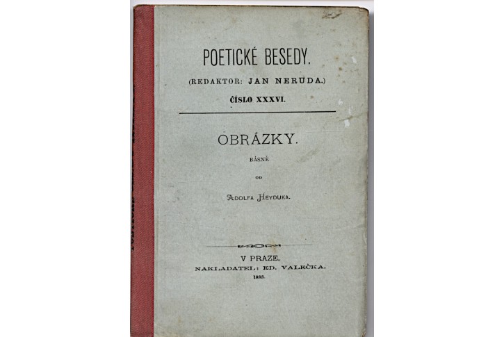 Heyduk Ad.: Obrázky, Praha 1883,  1. vydání