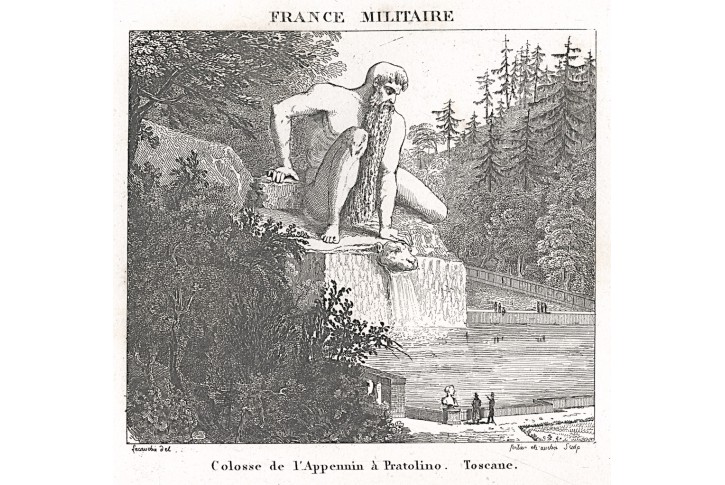 Florencie Colossus, mědiryt, 1833