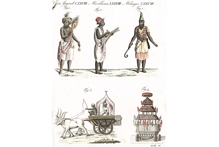 Indie kroje, Bertuch, mědiryt ,1807