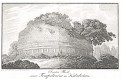 Kábul zřícený chrám, mědiryt, (1830)