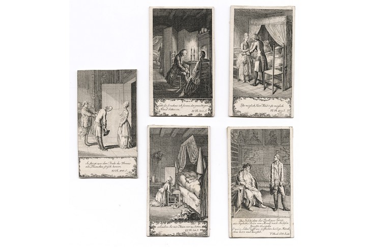Chodowiecki : Sophiens Reise 5 listů , mědir, 1778