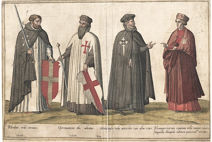 Nemečtí rytíři, Bruyn, kolor. mědiryt, 1581