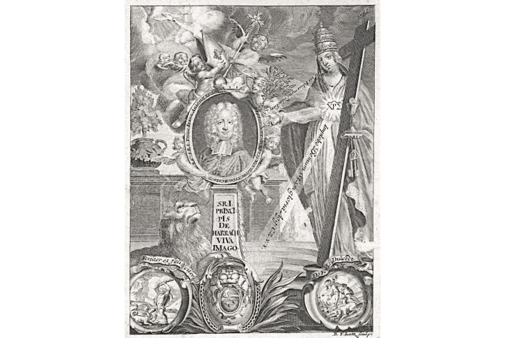 Harrach Franz Anton hrabě, Lutz, mědiryt, (1700)