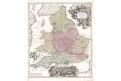 Homann J. B.: Regnum  Angliae, mědiryt, (1730)