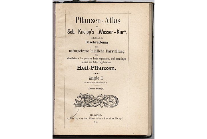 Pflanzen-Atlas zu S. Kneipp Wasser-Kur, 1892
