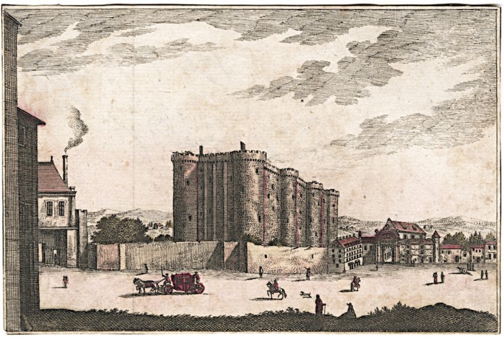 Paris Bastila, kolor. mědiryt, (1790)