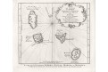 Komorské ostrovy, Bellin , mědiryt, 1754