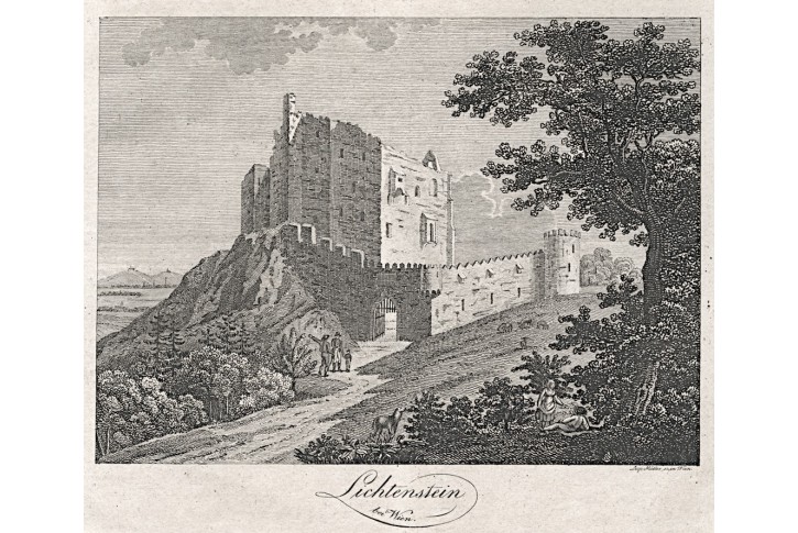 Lichtenstein, Medau, mědiryt, 1823