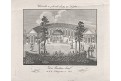 Wien Volksgarten , Medau, mědiryt, (1840)
