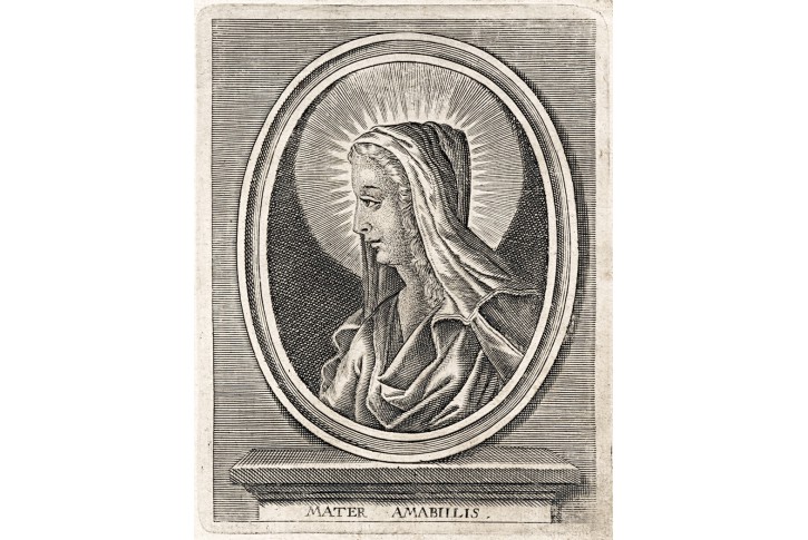 Maria, mědiryt , 18. stol.