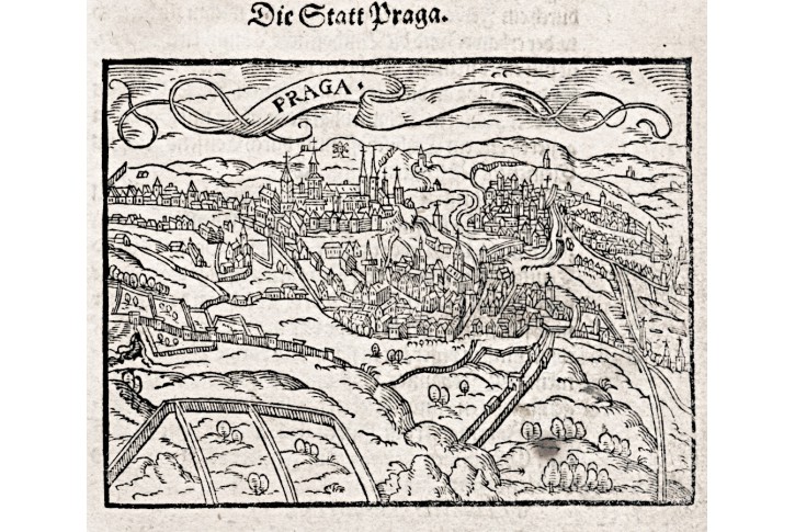 Praha, Saur,  dřevořez , 1587