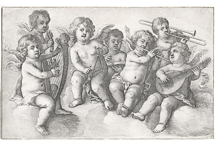 Hollar V.: Andělský koncert, lept, 1647
