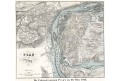 Praha povodeň plán , litografie, 1845