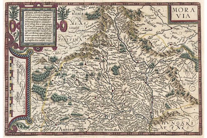 Bussemacher,  Moravia, kolor. mědiryt, 1600